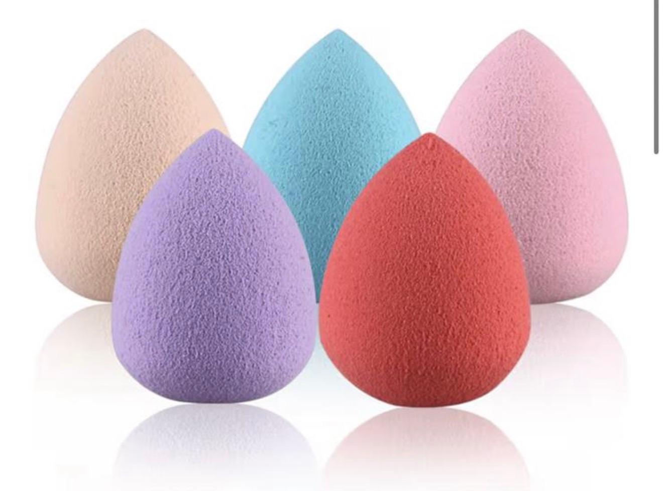 Set di 6 Beauty Spugna Trucco Fondazione Blender Perfetto per Liquidi, Crema e Polvere di Applicazione